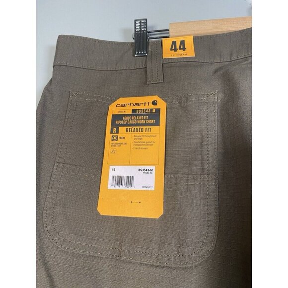 Carhartt Work Shorts Men's 44 Force Relaxed Fit Ripstop Cargo Olive Green NWT - Picture 5 of 8